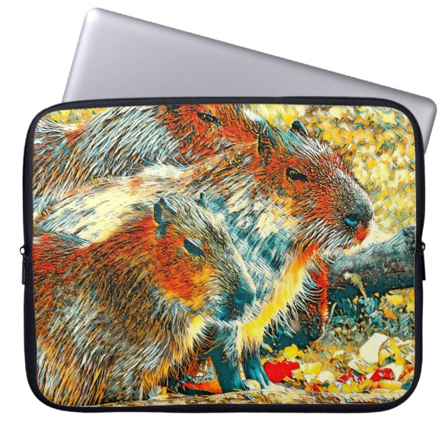 AnimalArt_Capybara_005 Laptop Fodral (Framsidan)