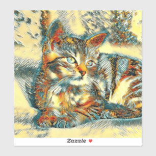 AnimalArt_Cat_015 Klistermärken