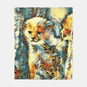 AnimalArt_Cheetah_001 Fleecefilt