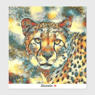 AnimalArt_Cheetah_004 Klistermärken