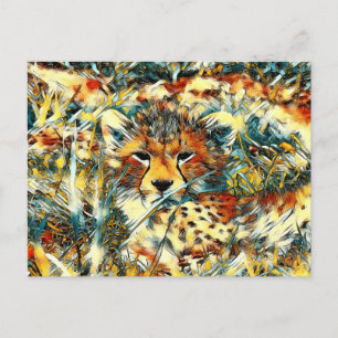 AnimalArt_Cheetah_005 Vykort