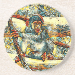 AnimalArt_Chimpanzee_011 Underlägg