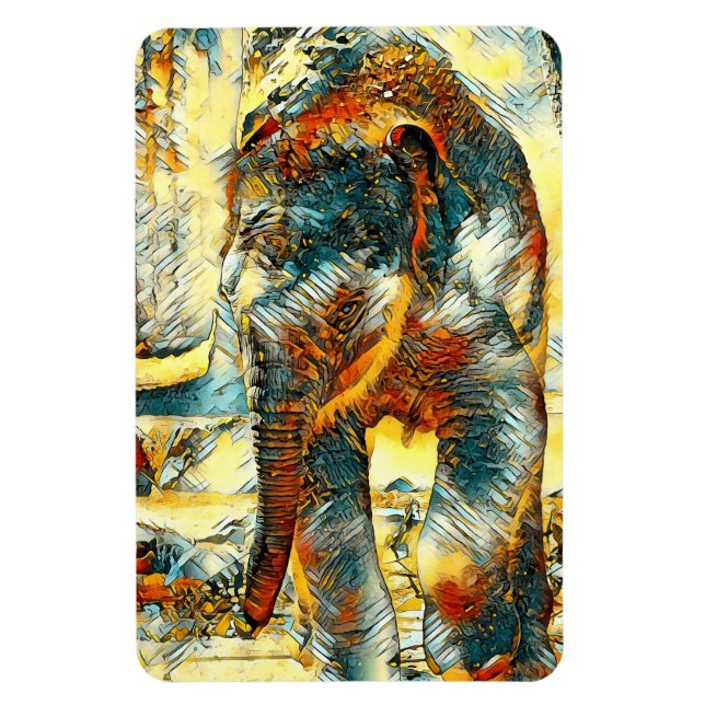 AnimalArt_Elephant_012 Magnet (Vertikal)
