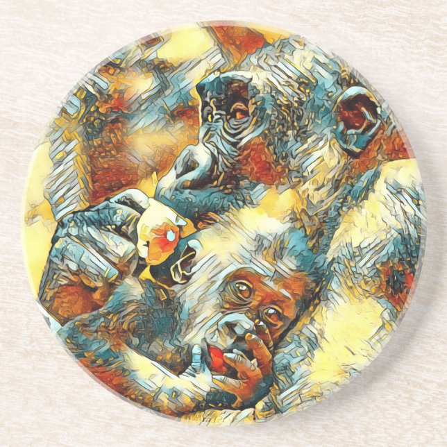 AnimalArt_Gorilla_001 Underlägg (Framsidan)