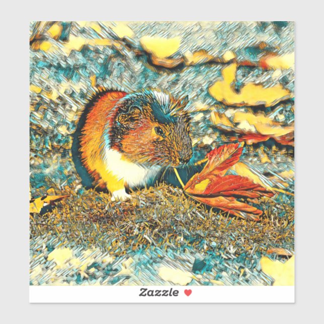AnimalArt_GuineaPig_001 Klistermärken (Ark)