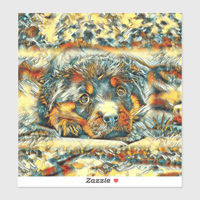 AnimalArt_Hund_001 Klistermärken (Ark)