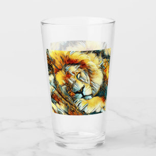 AnimalArt_Lejon_003 Glaskopp