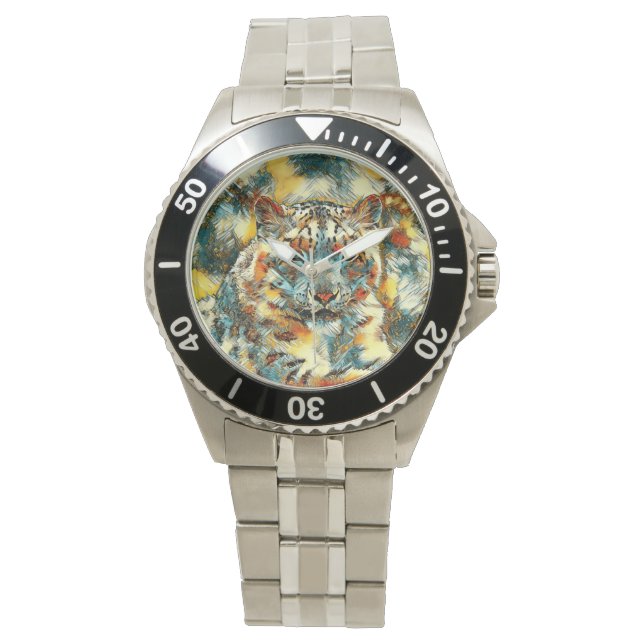 AnimalArt_Leopard_001 Armbandsur (Framsida)