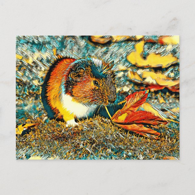 AnimalArt_Marsvin_001 Vykort (Framsida)