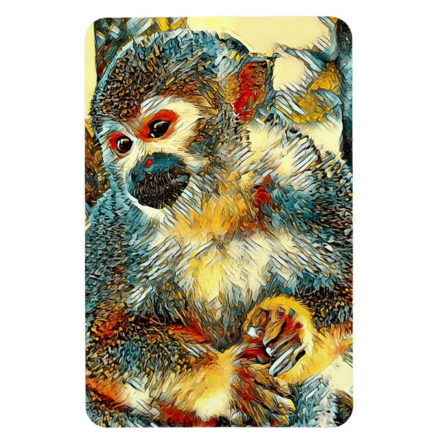 AnimalArt_Monkey_003 Magnet (Vertikal)