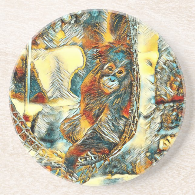 AnimalArt_OrangUtan_005 Underlägg (Framsidan)