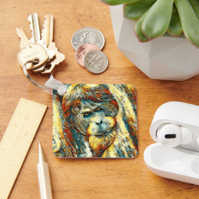 AnimalArt_OrangUtan_006 Nyckelring (Skrivbord)