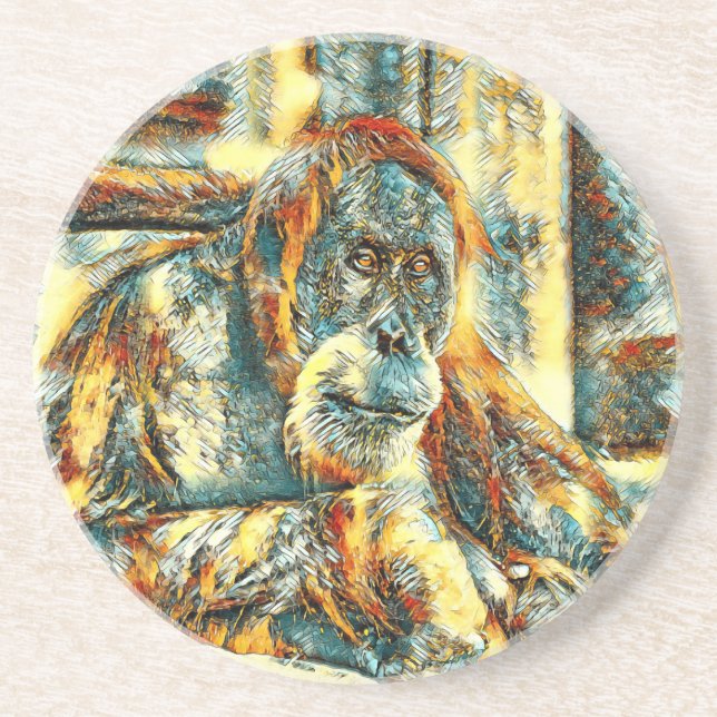 AnimalArt_OrangUtan_018 Underlägg (Framsidan)