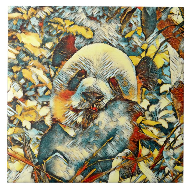 AnimalArt_Panda_012 Kakelplatta (Framsidan)