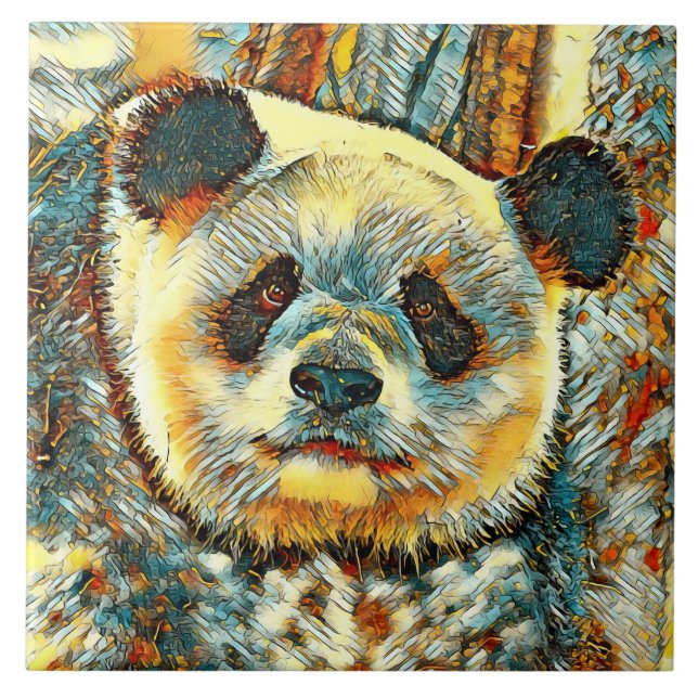 AnimalArt_Panda_014 Kakelplatta (Framsidan)