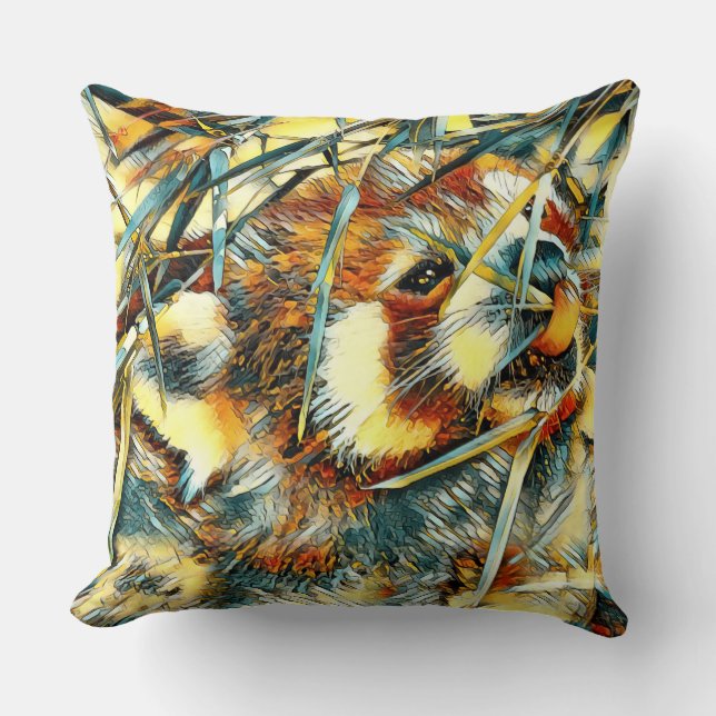 AnimalArt_RedPanda_003 Kudde (Framsida)