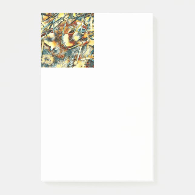 AnimalArt_RedPanda_003 Post-it Block (Framsida)