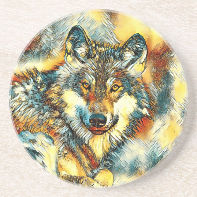 AnimalArt_Varg_001 Underlägg (Framsidan)