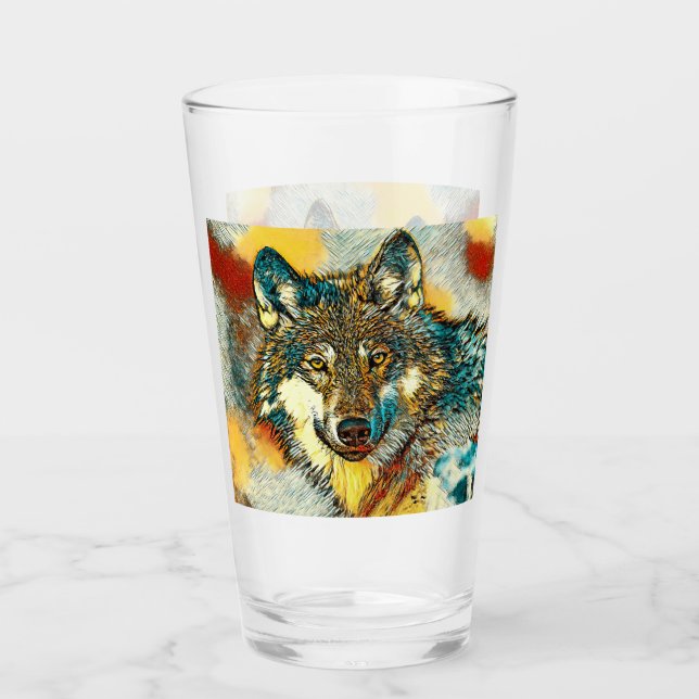 AnimalArt_Varg_010 Glaskopp (Framsida)
