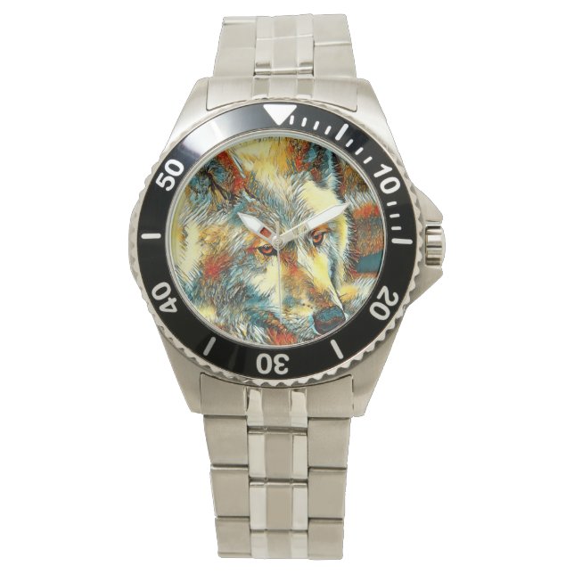 AnimalArt_Varg_07 Armbandsur (Framsida)