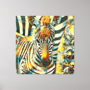 AnimalArt_Zebra_002 Canvastryck