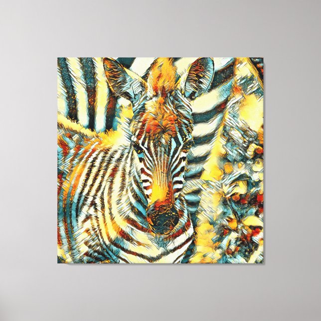 AnimalArt_Zebra_002 Canvastryck (Framsida)