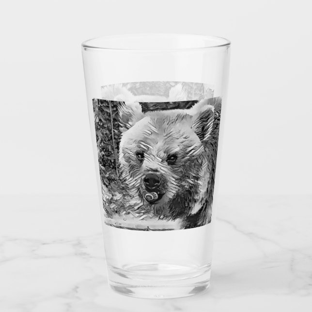 AnimalArtBW_Bear_001 Glaskopp (Framsida)