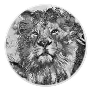AnimalArtBW_Lejon_003 Knopp