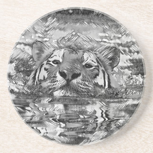 AnimalArtBW_Tiger_006 Underlägg (Framsidan)