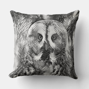AnimalArtBW_Uggla_001 Kudde