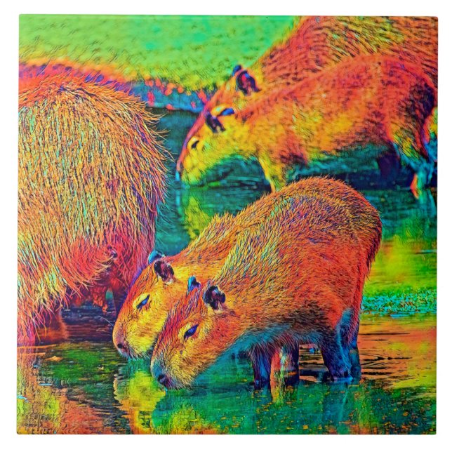 AnimalColor_Capybara_004 Kakelplatta (Framsidan)