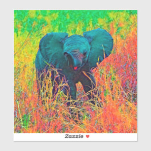 AnimalColor_Elephant_002 Klistermärken