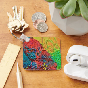 AnimalColor_Gorilla_017 Nyckelring