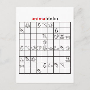animaldoku, vattenlevande vykort