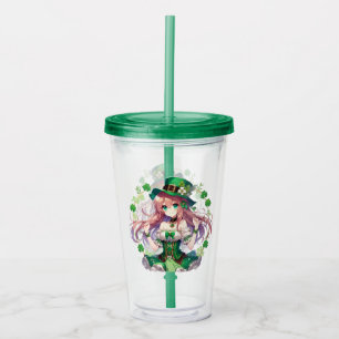 Animalieflicka i saint patrick's day klöver take away mugg