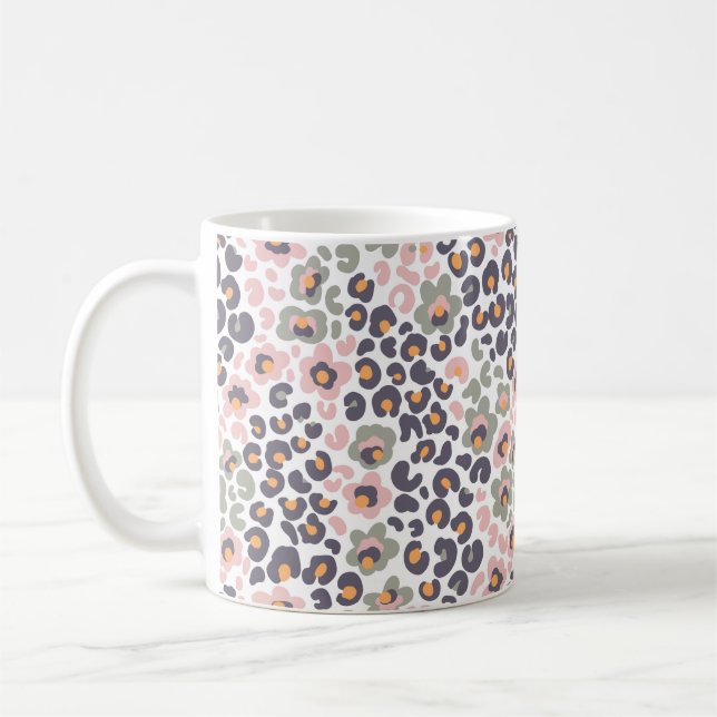 Animalier med blommor kaffemugg (Vänster)