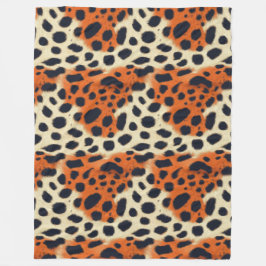 Animalier mode design, vild cheetah fleecefilt
