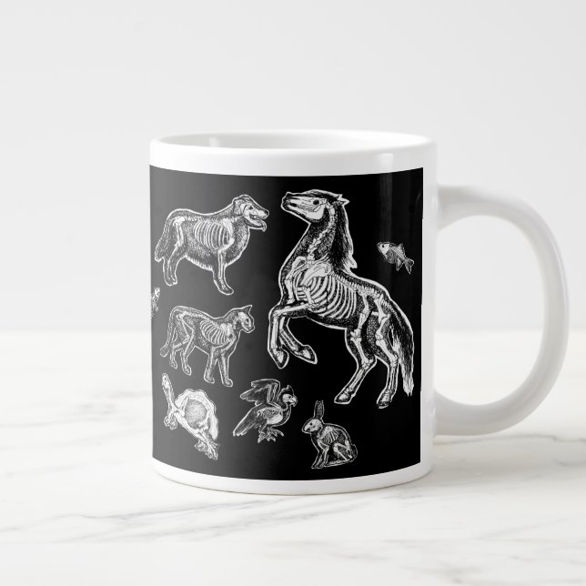 Animalisk anatomi Skeletal X-ray Jumbo Mugg (Höger)