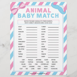 Animalisk Baby Match [Gender Surprise] Brevhuvud