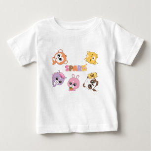 Animalisk frienz Colorful Tecknade figurer T Shirt