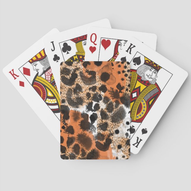 Animalisk hud: kreativ leopard mönster. casinokort (Baksidan)