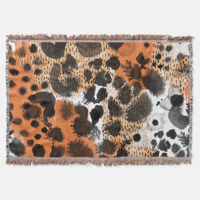 Animalisk hud: kreativ leopard mönster. filt (Framsidan)