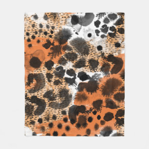 Animalisk hud: kreativ leopard mönster. fleecefilt