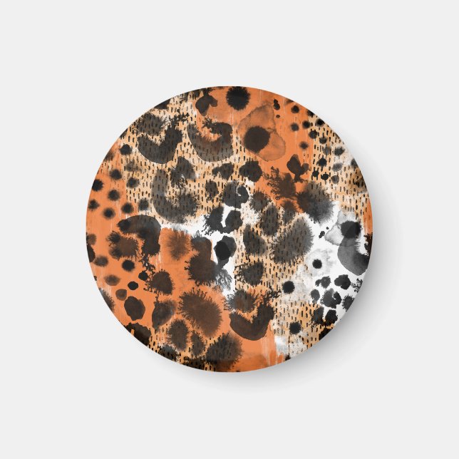 Animalisk hud: kreativ leopard mönster. magnet (Framsidan)
