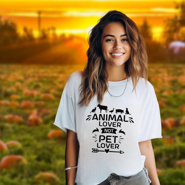Animalisk Kärlek ej Pet Kärlek Vegan Activism T Shirt (Skapare uppladdad)