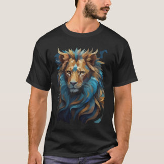 Animalisk porträtt-utskrift Katt-digital konst T Shirt