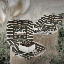Animalisk tidskrift Zebra Birthday Papper Plate