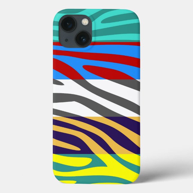 Animalisk utskrift Skin Zebra Retro Colorful Mönst (Baksida)