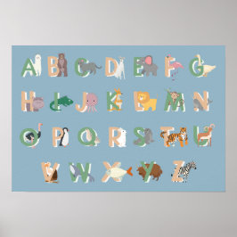 Animaliska alfabet poster