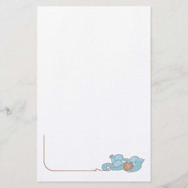 Animaliska Djurälskare Kitten Stationery Brevpapper (Framsida)